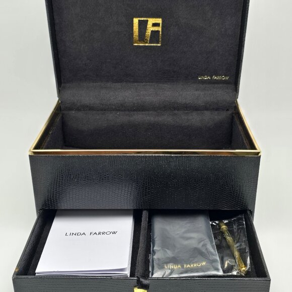 LINDA FARROW sunglasses jewelry box with drawer, box only LINDA FARROW sunglasses jewelry box with drawer, box  main image 3